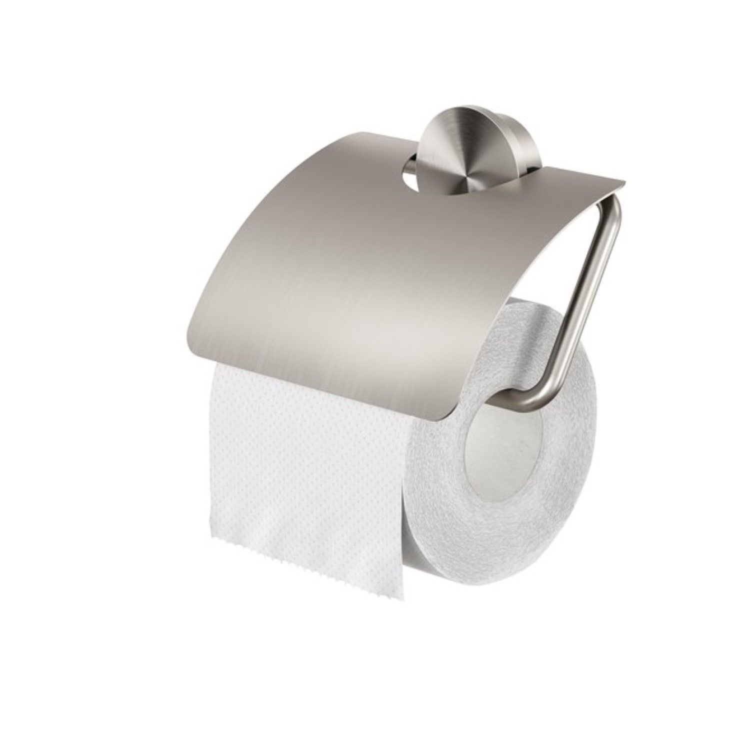 Toiletrolhouder met klep Geesa geborsteld - Megadump Wormer