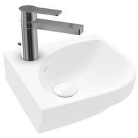 Hoekfontein Villeroy & Boch Subway 3.0 CeramicPlus Zonder Overloop 39.5x14.5 cm Stone White