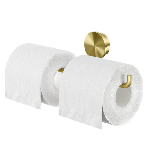 Toiletrolhouder dubbel Geesa Opal Goud geborsteld 