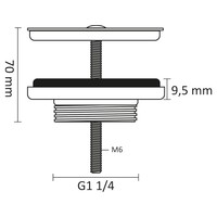 Fontein Afvoerplug Differnz Mix Gunmetal