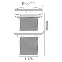 Wastafel Afvoerplug Differnz Pop Up Design 9.8 cm Wit