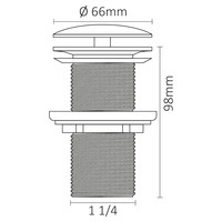 Wastafel Afvoerplug Differnz Pop Up Design 9.8 cm Gunmetal