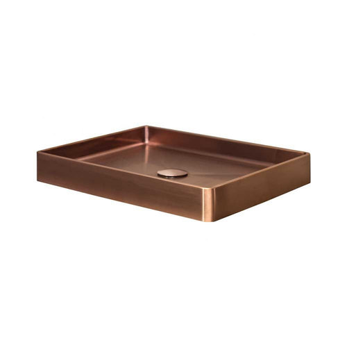 NIET MEER LEVERBAAR Waskom Lanesto Vanity 47x32x8 cm Copper (excl kraan incl waste) 