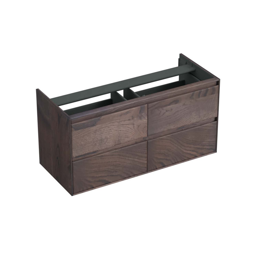 Onderkast Forzalaqua Reno 120x51x60 Cm 4 Lades Softclose Eiken Charcoal