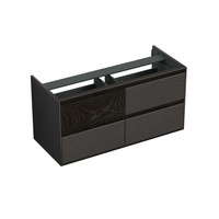 Onderkast Forzalaqua Reno 120x51x60 Cm 4 Lades Softclose Eiken Black Oiled