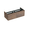 Onderkast Forzalaqua Reno 120x51x40 Cm 2 Lades Softclose Eiken Havanna