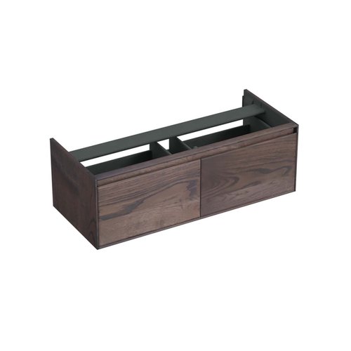 Onderkast Forzalaqua Reno 120x51x40 Cm 2 Lades Softclose Eiken Charcoal 