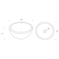 Waskom Differnz Boomer 20x10 cm Beton