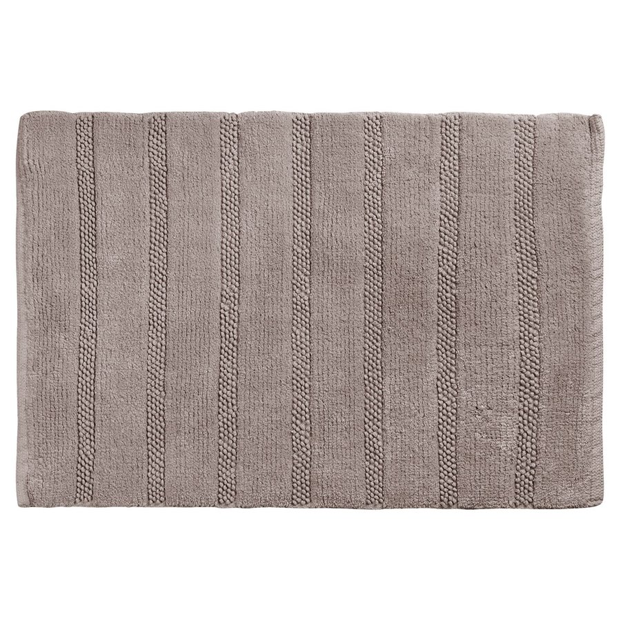 Badmat Differnz Stripes 45x75 cm Katoen Taupe