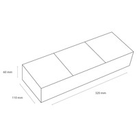 Lade Organizer Differnz 32x11x6 cm Grijs