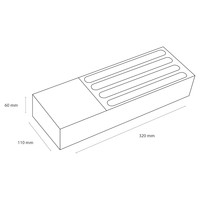 Lade Organizer Differnz 32x11x6 cm Met Deksels Grijs