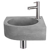 Differnz Fonteinset Differnz Cleo 31.5x31.5x10 cm Beton Donker Grijs Met Kraan Recht Mat Chroom