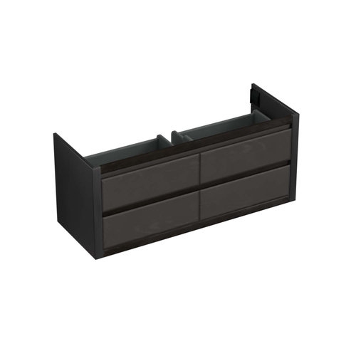 Onderkast Forzalaqua Gela 140x51x60 Cm 4 Softclose Lades Eiken Black Oiled 