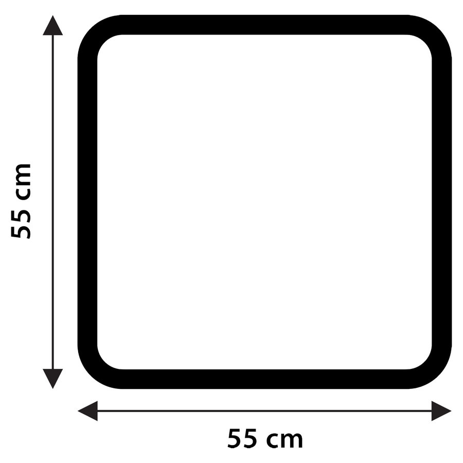 Veiligheidsmat Differnz Tutus PVC 55x55 cm Antraciet