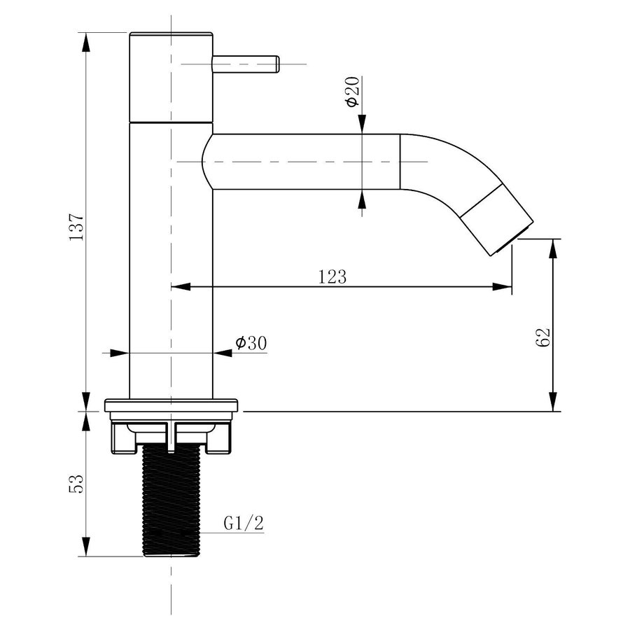 Fonteinset Differnz Force Keramiek 40x22x11.5 cm Wit Met Gebogen Kraan Mat Chroom