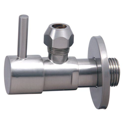 Hoekstopkraan Wiesbaden Xellanz Minimal 1/2 x 3/8 Of Knel 10 mm Geborsteld Staal 