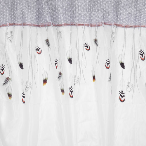 Douchegordijn Differnz Dreamer Polyester 180x200 cm Wit 