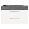 Badkamermeubelset Differnz Somero Met Beton Wastafel 60 cm Hoogglans Wit