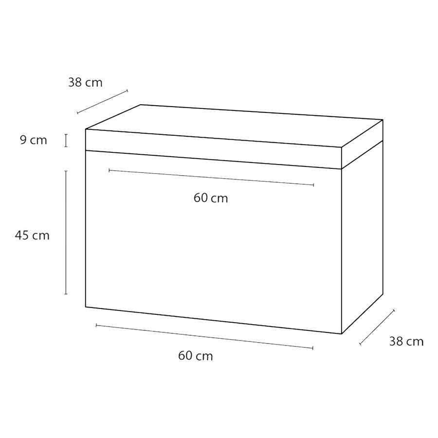 Badkamermeubelset Differnz Somero Met Beton Wastafel 60 cm Hoogglans Wit