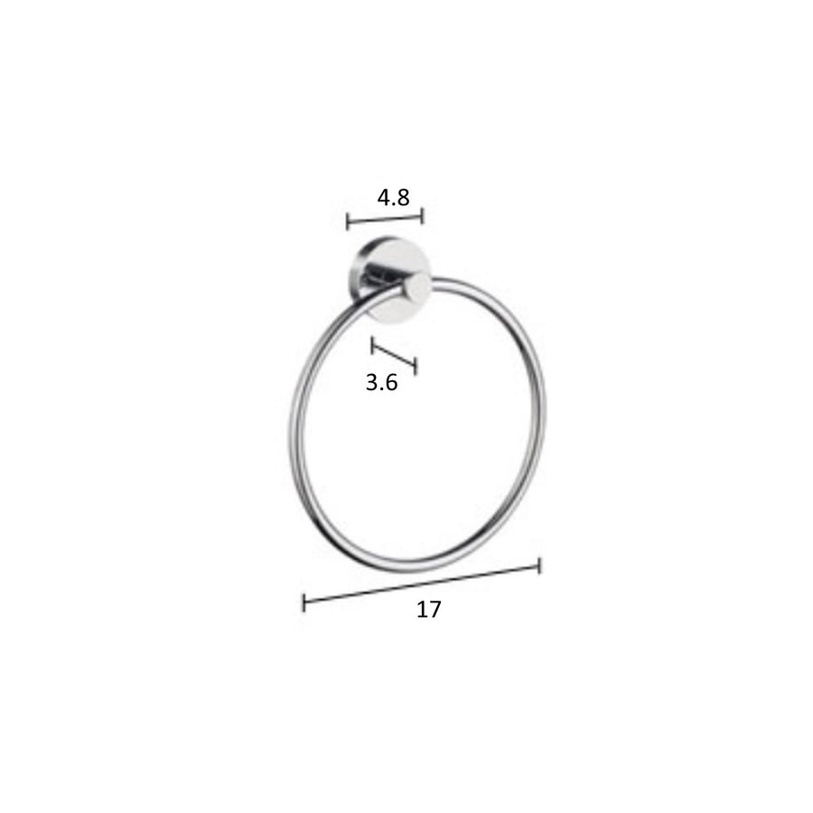 Handdoekring Smedbo Home 17x3,6 cm Mat Messing