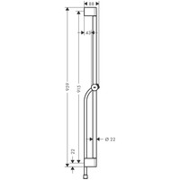 Glijstang Unica HansGrohe Pulsify S 95 cm Met Push-schuifstuk en Doucheslang Chroom