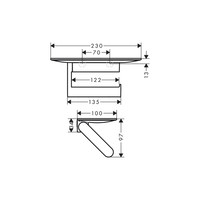 Closetrolhouder Met Planchet HansGrohe WallStoris Mat Zwart