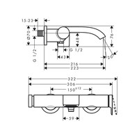 Badmengkraan Opbouw HansGrohe Vivenis Eengreeps Chroom