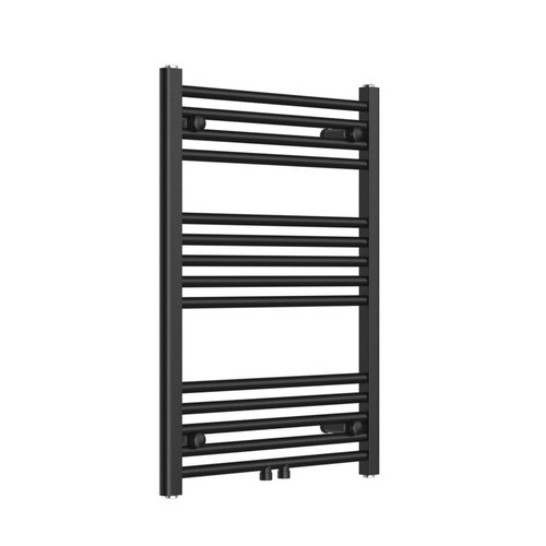 Radiator AquaSplash Saniro 60x80cm Middenaansluiting Mat Zwart 
