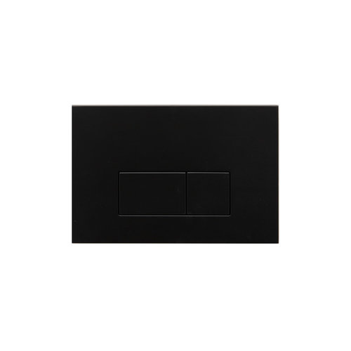 Bedieningsplaat Qeramiq Push Met DualfFush Frontbediening Metaal Rechthoek Mat Zwart 