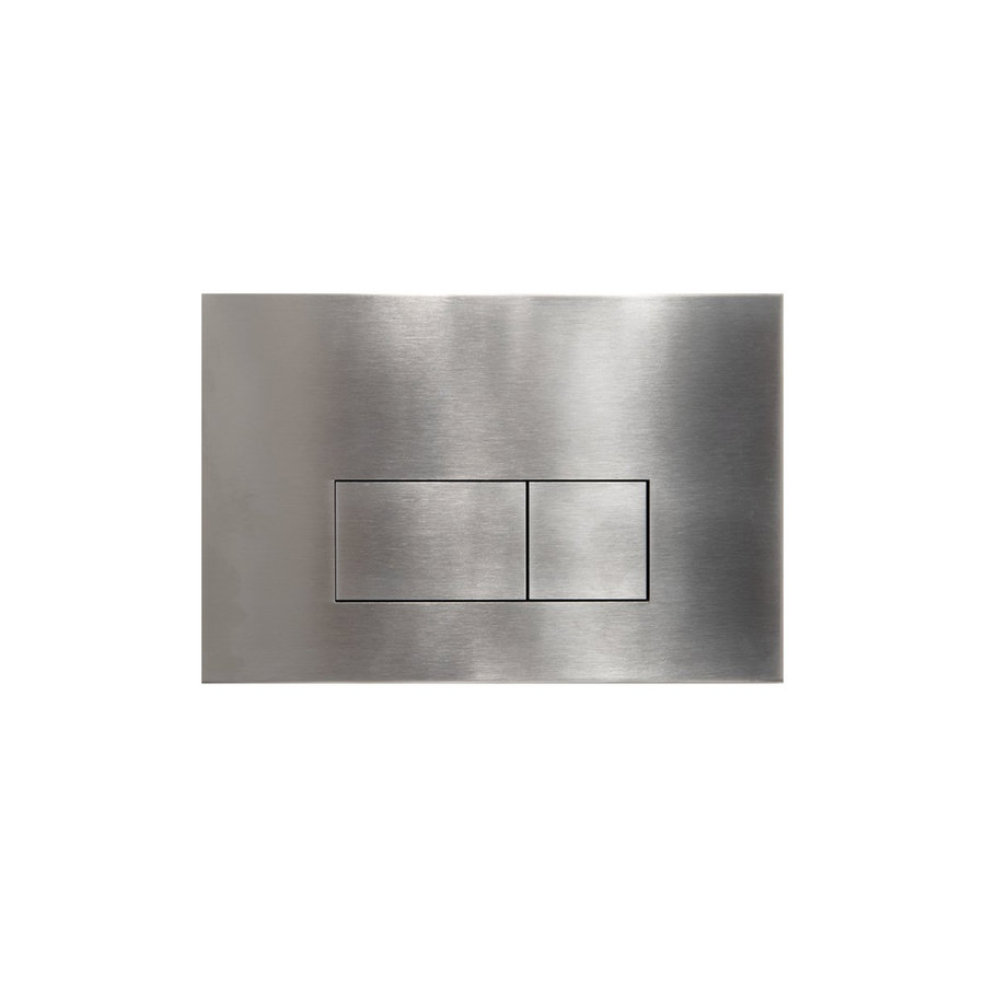 Bedieningsplaat Qeramiq Push Met DualfFush Frontbediening Metaal Rechthoek Steel
