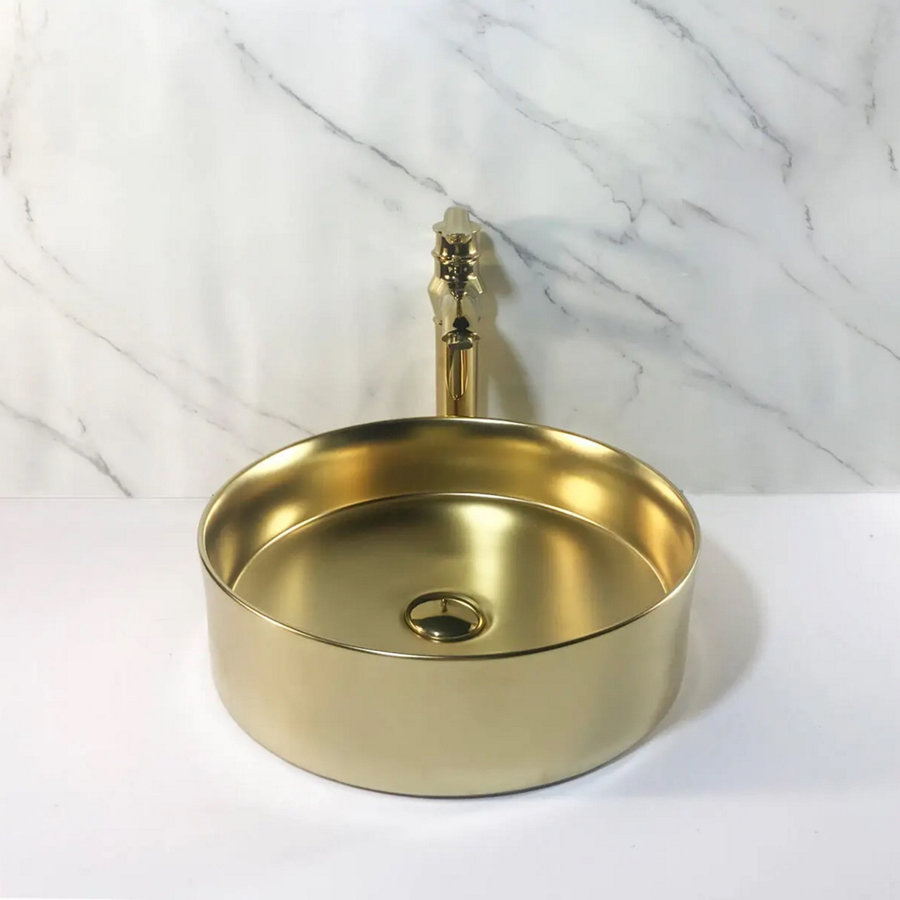 NIET MEER LEVERBAAR Waskom AquaSplash Oro 40x12 cm Mat Goud