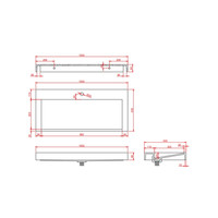 Wastafel AquaSplash Hoya 100x45.5 cm Met Kraangat Mat Wit