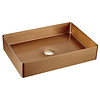 Waskom Sapho Aurum Vierkant 50 x 35 cm RVS Matt Rose Goud