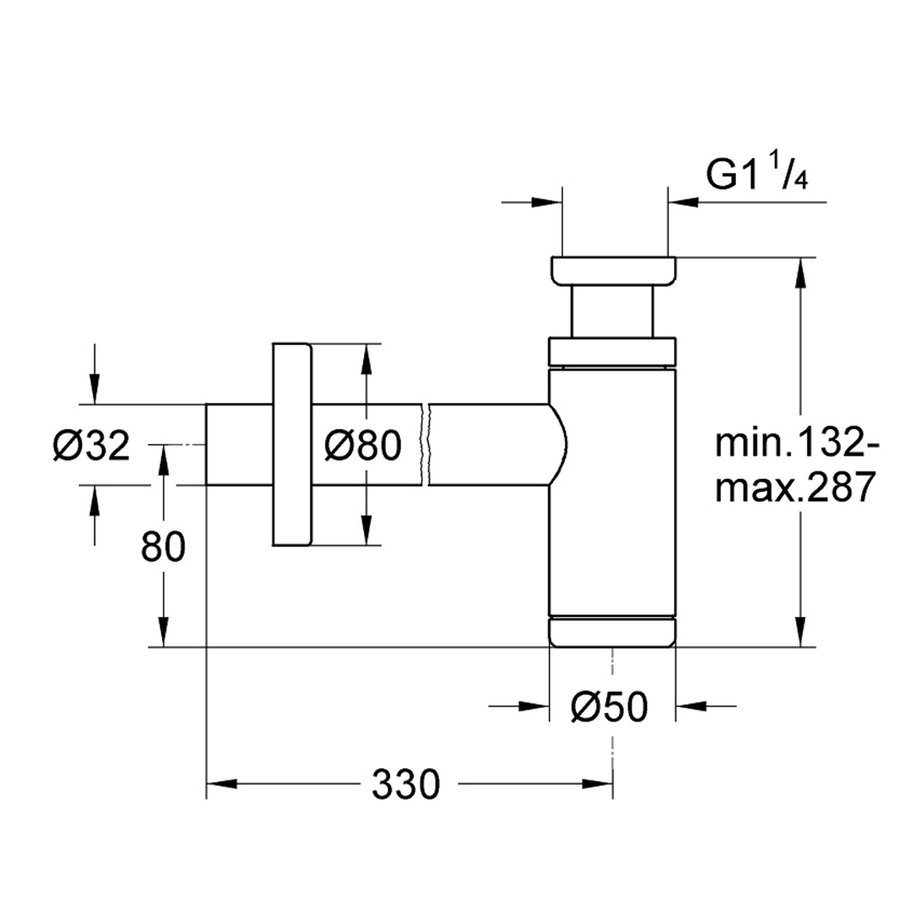 Bekersifon Grohe Others Verstelbaar Warm Sunset Geborsteld