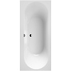 Villeroy en Boch Ligbad Villeroy & Boch Oberon Duobad Quaryl 180 x 80 CM Met Poten Inclusief Overloopcombinatie Wit Alpin