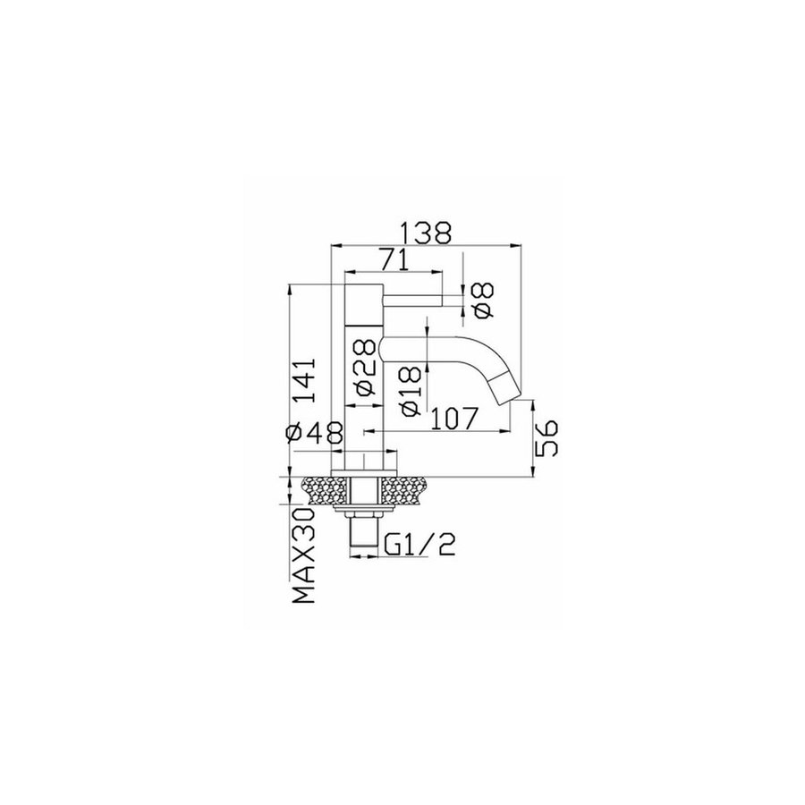 Fonteinkraan Go by van Marcke Cocoon Black Mat Zwart
