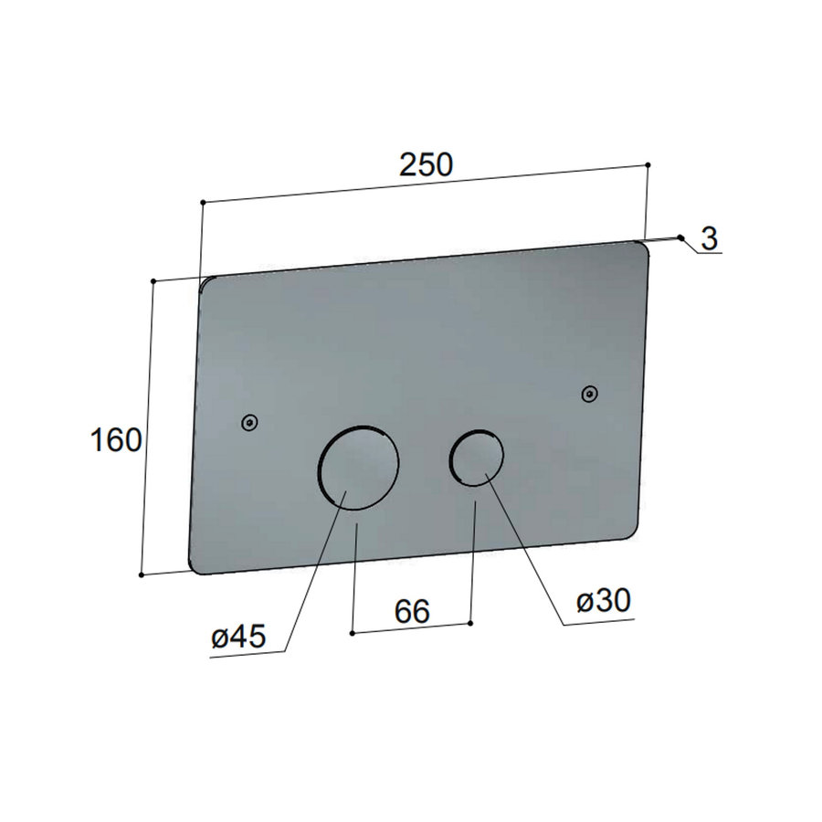 Bedieningspaneel Hotbath Archie t.b.v. UP320 en UP720 Geborsteld Messing PVD