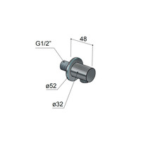 Wanduitlaat Hotbath Archie Klein Geborsteld Messing PVD