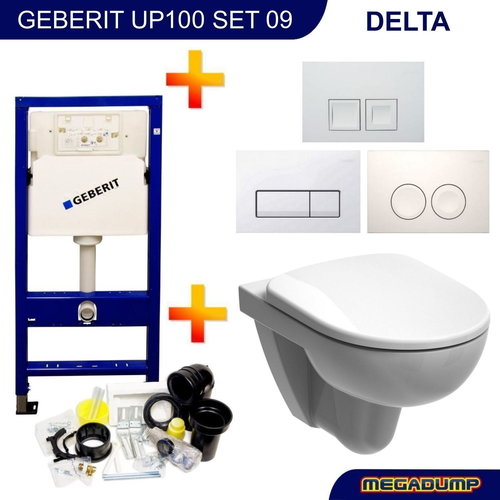 Up100 Toiletset 09 Geberit 280 Rimfree Met Bril En Drukplaat 