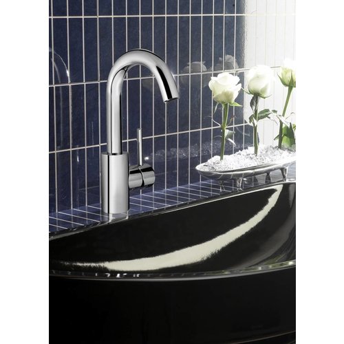 Wastafelmengkraan Hotbath Buddy Draaibare Uitloop 1-hendel Gebogen 27.5 cm 