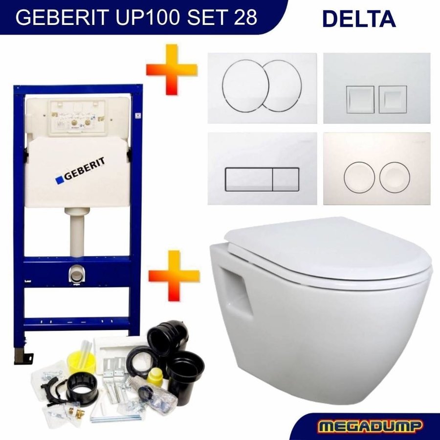 Up100 Toiletset 28 Creavit Tp325 Wit Met Softclose Zitting