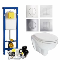 Xs Toiletset 26 Aqua Splash Trevi Compact Met Bril En Drukplaat