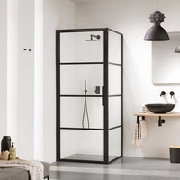 Nisdeur Sealskin SOHO Deur met Vaste wand 8mm Helderglas (verschillende opties)