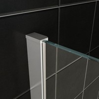 Douchecabine Wiesbaden met Draaideur en Zijwand 90 cm 8mm Nano Coating Chroom (vijf verschillende maten)