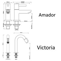 Fonteinset Carrara Marmerlook Wiesbaden Color RVS (kraangat rechts)