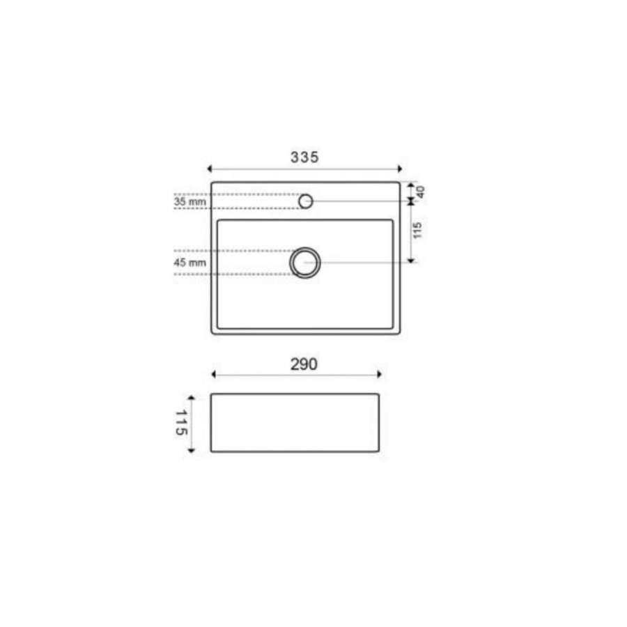 Fonteinset Carrara Marmerlook Wiesbaden Color Messing Goud (kraangat midden)
