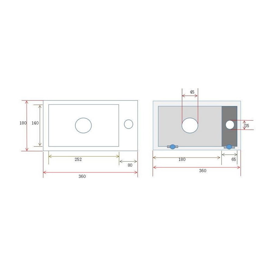 Fonteinset Mat Zwart Wiesbaden Color Gun Metal (kraangat links)