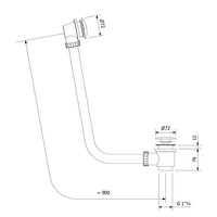 Badafvoer Sapho 90 mm Plug 72 mm Chroom