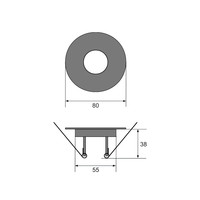 Inbouwspot Häsler Blanes Incl. Fase Aansnijding Dimbaar 8 cm 4 Watt Warm Wit RVS (Meerdere Spots)