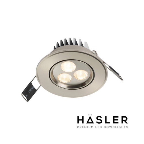 Inbouwspot Häsler Mataro Incl. Fase Aansnijding Dimbaar 8 cm 4 Watt Warm Wit RVS Set (Meerdere Spots) 